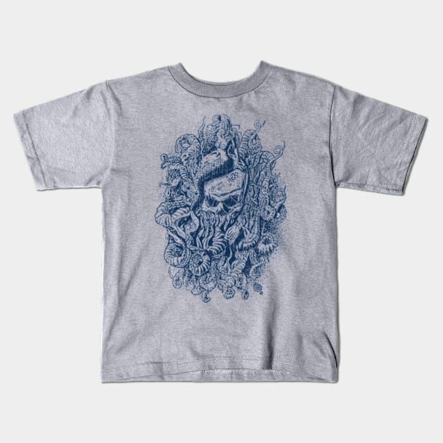 Mermaid Skull 2 Kids T-Shirt by qetza